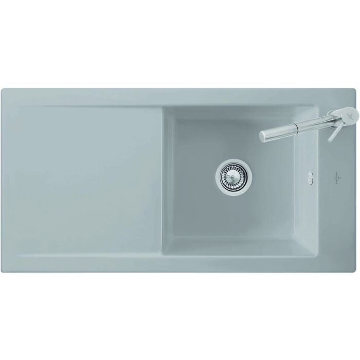 Villeroy And Boch Sink 67901fr1 With Waste Set Manual Operation White - Minimum Cabinet Width For Bathroom Sink
