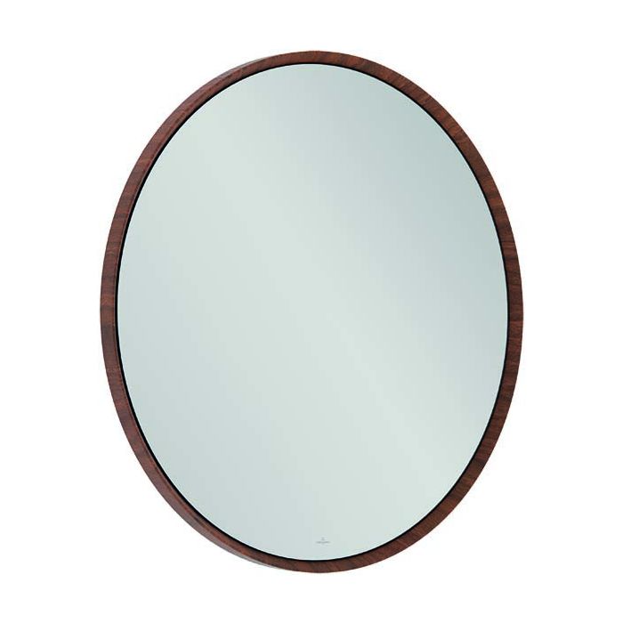 Boch Antheus Mirrors B30500pw 85 X, Wooden Frame Round Bathroom Mirror