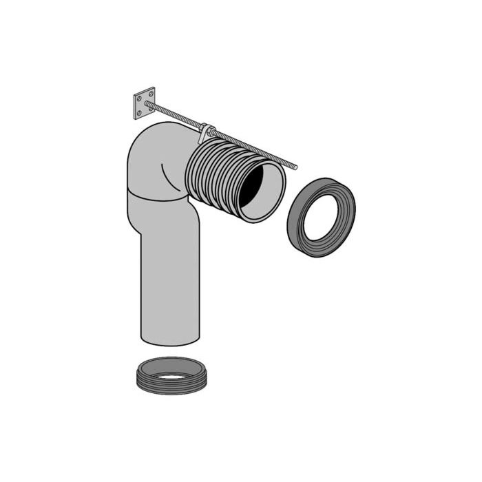 Villeroy & Boch Vario-Abflussbogen 87110000 70-170 mm, für Abgang 