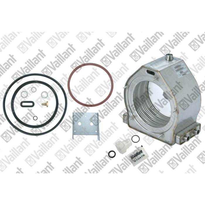 Vaillant Heat Exchanger HW 065113 for heating water, incl. Gaskets and Seals