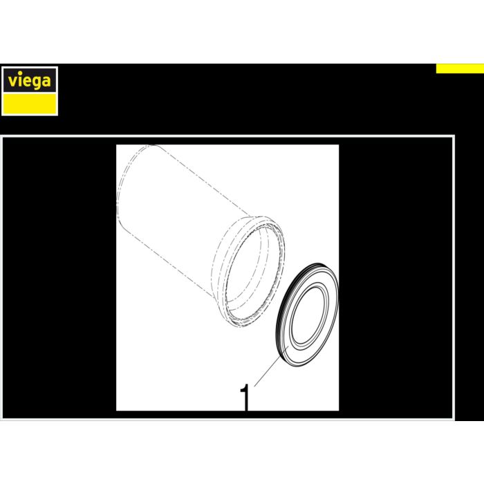 Viega Wc Connector 3815 Dn 100 X 150 Mm White