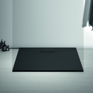Ideal Standard Ultra Flat New Duschwanne T4468V3 1000x800x25mm, Schwarz, Silk Black