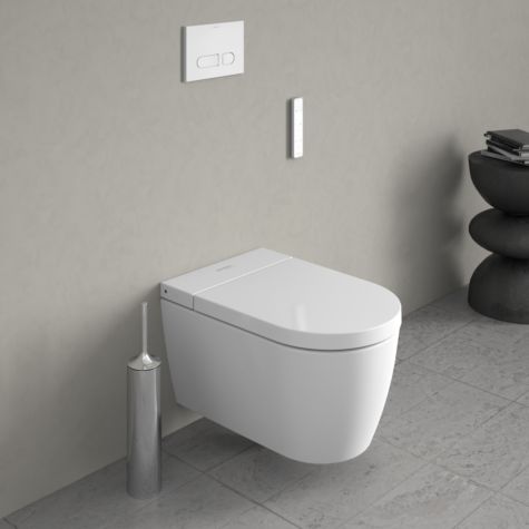 Duravit SensoWash Stark f Compact shower WC 6500001012004310 complete system, with WC seat, white, rimless