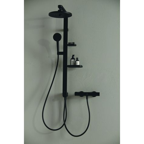 Ideal Standard Alu+ shower system BD585XG Silk Black, for combination with exposed fitting