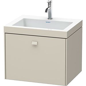 Duravit Brioso c-bonded Waschtisch mit Unterbau BR4600N9191, 60x48cm, Taupe, ohne Hahnloch