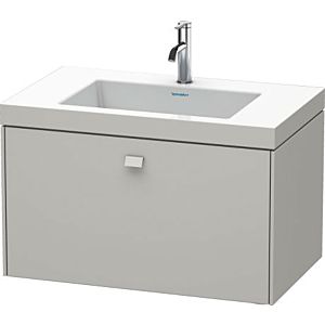 Duravit Brioso c-bonded washbasin with substructure BR4601N0707, 80x48cm, Concrete Gray Matt , without tap loc
