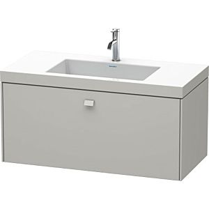 Duravit Brioso c-bonded Waschtisch mit Unterbau BR4602N0707, 100x48cm Betongrau Matt, ohne Hahnl.
