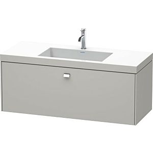 Duravit Brioso c-bonded Waschtisch mit Unterbau BR4603N1007, 120x48cm Betongrau/Chrom, o. Hahnloch