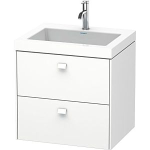 Duravit Brioso c-bonded Waschtisch mit Unterbau BR4605N1818, 60x48cm, Weiß Matt, ohne Hahnloch