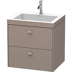 Duravit Brioso c-bonded Waschtisch mit Unterbau BR4605N4343, 60x48cm, Basalt Matt, ohne Hahnloch