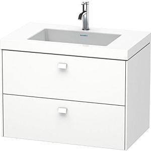 Duravit Brioso c-bonded Waschtisch mit Unterbau BR4606N1818, 80x48cm, Weiß Matt, ohne Hahnloch