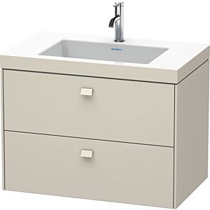 Duravit Brioso c-bonded washbasin with base BR4606N9191, 80x48cm, Taupe , without tap hole