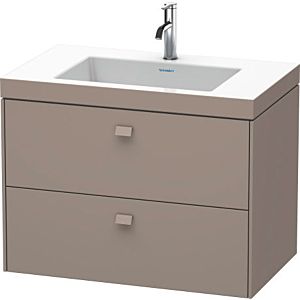 Duravit Brioso c-bonded Waschtisch mit Unterbau BR4606N4343, 80x48cm, Basalt Matt, ohne Hahnloch