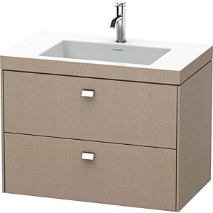 Duravit Brioso c-bonded washbasin with substructure BR4606N1075, 80x48cm, Linen / chrome, without tap hole