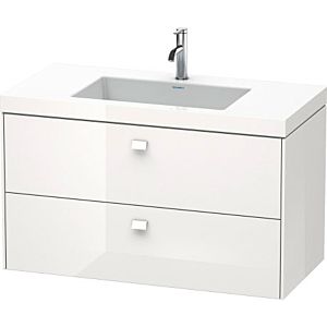Duravit Brioso c-bonded washbasin with substructure BR4607N2222, 100x48cm, White High Gloss , without White High Gloss .
