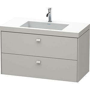 Duravit Brioso c-bonded vasque avec soubassement BR4607N0707, 100x48cm, Gris Béton Mat , sans Gris Béton Mat .