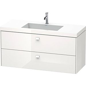 Duravit Brioso c-bonded Waschtisch mit Unterbau BR4608N2222, 120x48cm, Weiß Hochglanz, ohne Hahnl.