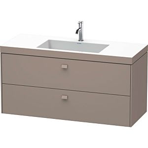 Duravit Brioso c-bonded Waschtisch mit Unterbau BR4608N4343, 120x48cm, Basalt Matt, ohne Hahnloch