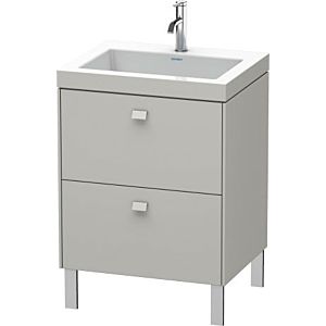 Duravit Brioso c-bonded Waschtisch mit Unterbau BR4700O0707, 60x48cm, Betongrau Matt, 1 Hahnloch