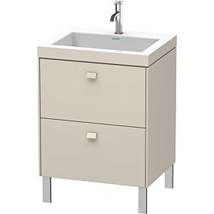 Duravit Brioso c-bonded Waschtisch mit Unterbau BR4700N9191, 60x48cm, Taupe, ohne Hahnloch