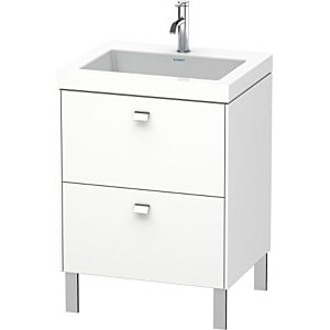Duravit Brioso c-bonded Waschtisch mit Unterbau BR4700N1018 60x48cm, Weiß Matt./Chrom, ohne Hahnl.