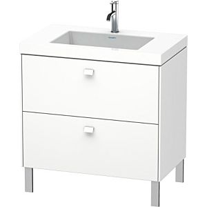 Duravit Brioso c-bonded vasque avec soubassement BR4701N1818, 80x48cm, Blanc Mat , sans trou pour robinetterie
