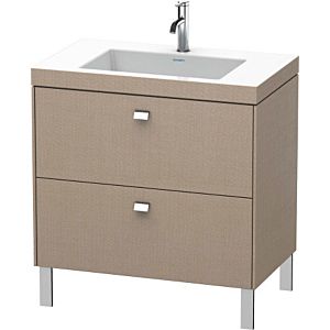 Duravit Brioso c-bonded washbasin with substructure BR4701N1075, 80x48cm, Linen / chrome, without tap hole