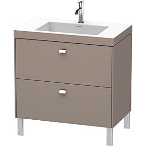 Duravit Brioso c-bonded Waschtisch mit Unterbau BR4701N1043, 80x48cm, Basalt Matt/Chrom, o. Hahnl.
