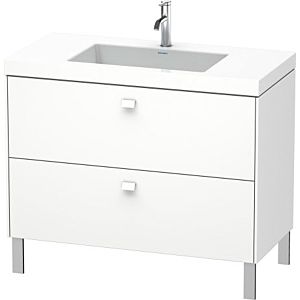 Duravit Brioso c-bonded Waschtisch mit Unterbau BR4702N1818, 100x48cm, Weiß Matt, ohne Hahnloch