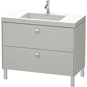 Duravit Brioso c-bonded vasque avec soubassement BR4702N0707, 100x48cm, Gris Béton Mat , sans Gris Béton Mat .