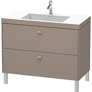 Duravit Brioso c-bonded Waschtisch mit Unterbau BR4702N4343, 100x48cm, Basalt Matt, ohne Hahnloch