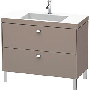 Duravit Brioso c-bonded Waschtisch mit Unterbau BR4702N1043 100x48cm, Basalt Matt/Chrom, o. Hahnl.