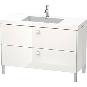 Duravit Brioso c-bonded washbasin with substructure BR4703N2222, 120x48cm, white high gloss, without tap hole