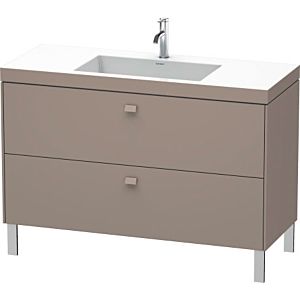 Duravit Brioso c-bonded Waschtisch mit Unterbau BR4703N4343, 120x48cm, Basalt Matt, ohne Hahnloch