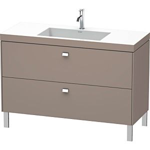 Duravit Brioso c-bonded Waschtisch mit Unterbau BR4703N1043 120x48cm, Basalt Matt/Chrom, o. Hahnl.