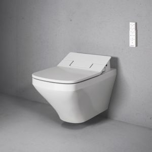 Duravit DuraStyle Shower toilet set 631001002004300 white,  rimless, with SensoWash Slim shower toilet seat