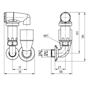 Aalberts SEPP Aérateur de tuyau Safe 0006061 DN 15 - G 1/2a x G 3/4a, simple, laiton chromé