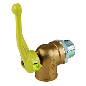 Aalberts SEPP Gas Eckkugelhahn 0210349 6,0 cbm/h, R 1xRp 1, für Zweirohrgaszähler, Messing