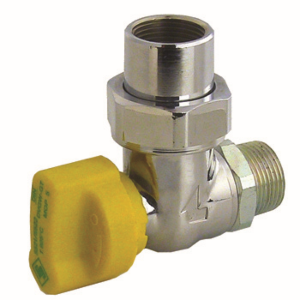 Aalberts SEPP gas gas angle ball valve 0029485 DN 25, R 1 x Rp 1, chrome-plated brass