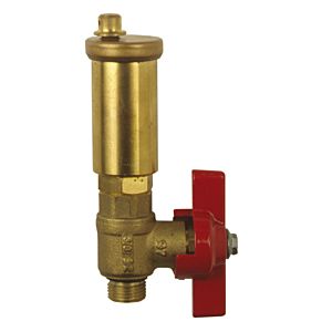 Afriso solar quick vent 77996 max. 6 bar, up to 150 °C, G 3/8, with ball valve