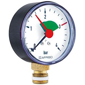 Afriso Manometer 0-4 bar, senkrecht 63910 Gehäuse 63mm Durchmesser, 3/8" Anschluss