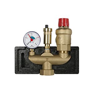 Afriso boiler safety group 77627 Magnum G 1 1/4 IG, max. 200 kW, 3 bar, with insulation