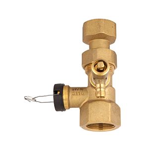 Afriso cap valve 77934 G 1 x 1, with drain tap