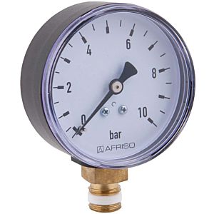 Afriso tube pressure gauge 63514 G 2000 / 4 B, 10 bar, housing d = 63mm
