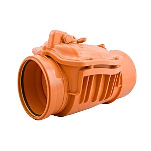 Airfit backflow flap 50125RK DN 125, with additional hand closure, orange