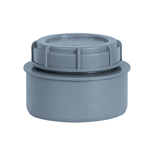 Airfit Endstopfen 51110ES DN 110, grau, mit Schraubverschlusskappe