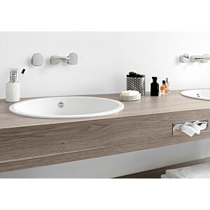 Alape Einbauwaschtisch O525 2101000000 52,5 x 42,5 cm, weiss, ohne Hahnloch, mit Überlauf