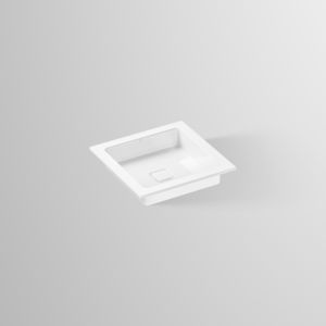 Lavabo encastré Alape EB.Q450 2302000000 450 x 450 mm, blanc, sans perçage pour robinetterie ni trop-plein