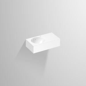 Alape IC600H washbasin 4239200000 60x32.5cm, white, with tap hole/overflow, basin on the left