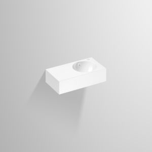 Alape IC600H washbasin 4240200000 60x32.5cm, white, with tap hole/overflow, basin on the right